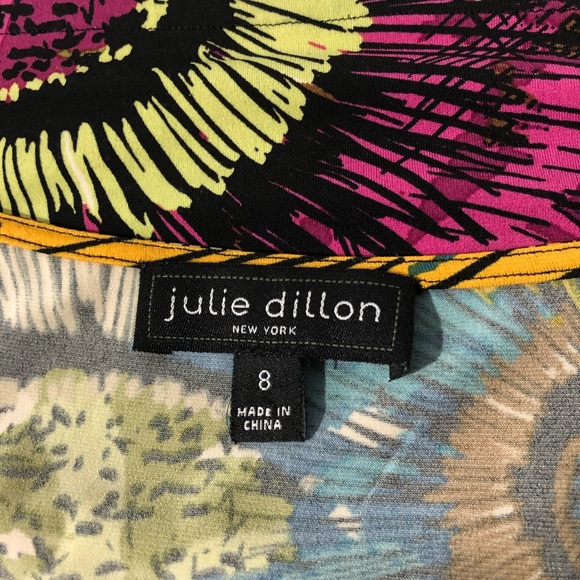 Julie Dillon Colorful Print Silk Sheath Dress - Picture 8 of 8